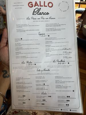 Menu photo 1 Gallo Blanco Phoenix, AZ Menu photo 1 Gallo Blanco Phoenix, AZ