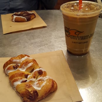 Jittery Joe's - pecan pastry and iced Americano with cream - both amazing! - Coffee & Tea Near Me - Atlanta, Georgia Jittery Joe's - pecan pastry and iced Americano with cream - both amazing! - Coffee & Tea Near Me - Atlanta, Georgia