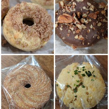 Duncan's Lo-Ca Breads and More - (From top left) Coffee cake. Chocolate with pecans. Churro. Stan Biscuit. - Bakeries Near Me - Suisun City, California