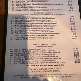 Sadako Japanese Restaurant - Lunch menu - Japanese Near Me - Ann Arbor, Michigan Sadako Japanese Restaurant - Lunch menu - Japanese Near Me - Ann Arbor, Michigan