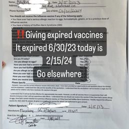 Expired flu shots given to my daughter Expired flu shots given to my daughter