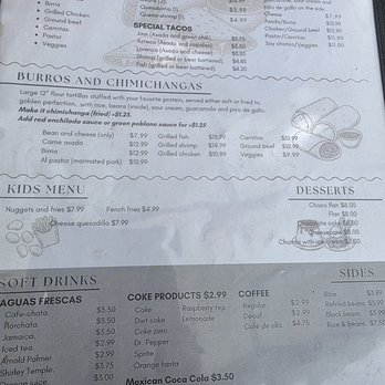 Humo Cocina Mexicana - Menu - Mexican Near Me - Tucson, Arizona