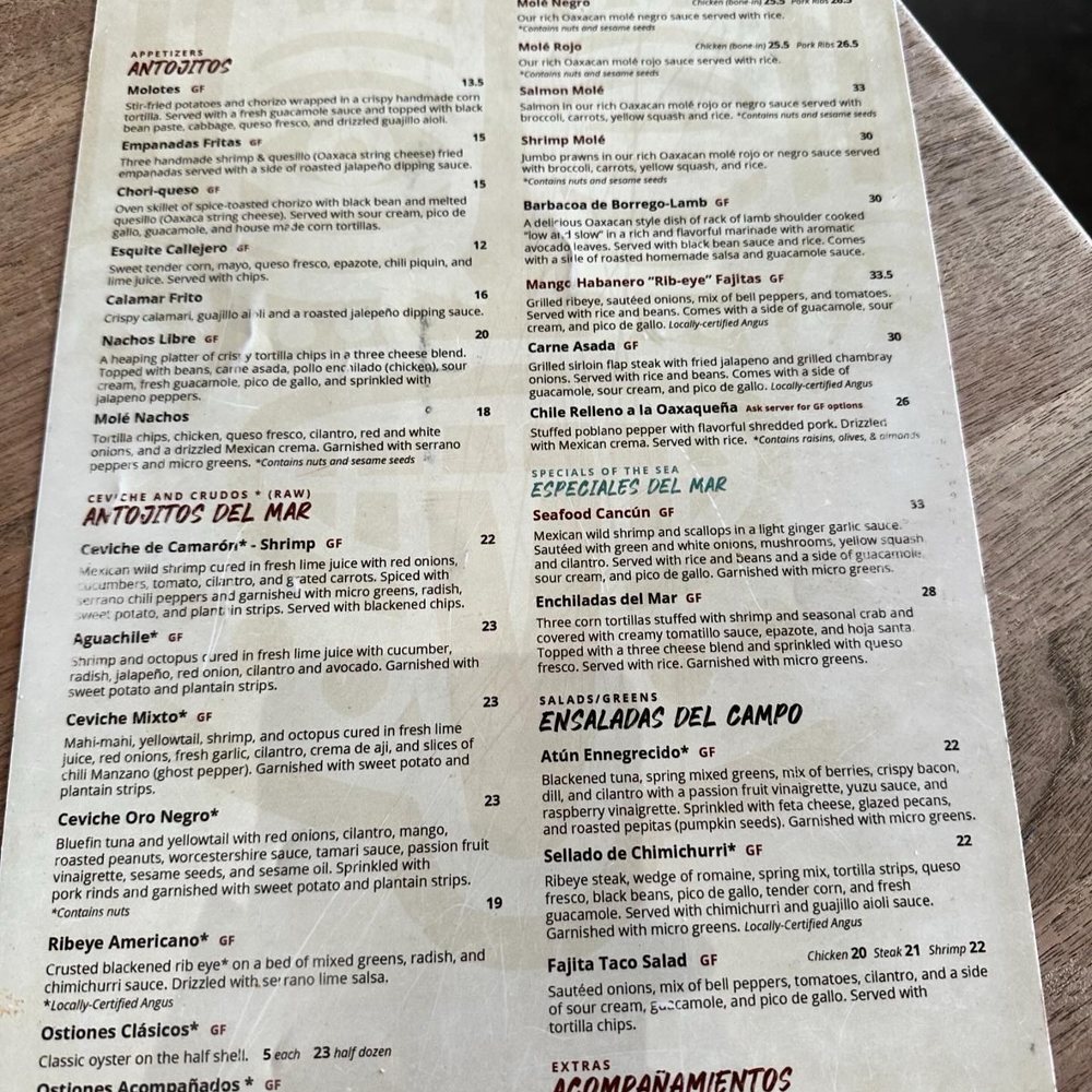 Molé Restaurant - Menu 4/17/24 - Mexican Near Me - Spokane, Washington Molé Restaurant - Menu 4/17/24 - Mexican Near Me - Spokane, Washington