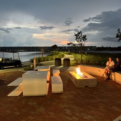 The Cove - Fire pit and walkway to sunset