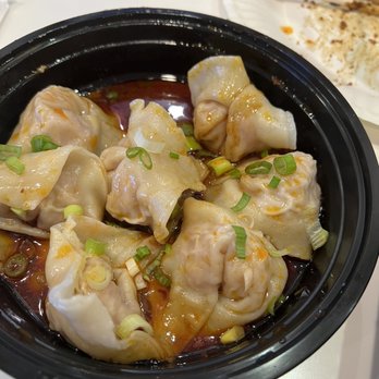 Mayflower Dumpling Express - Wonton with Spicy Sauce - Dim Sum Near Me - Anaheim, California Mayflower Dumpling Express - Wonton with Spicy Sauce - Dim Sum Near Me - Anaheim, California