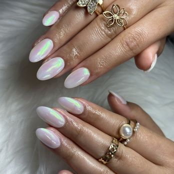 Legend Nails - Beautiful Unicorn Chrome Almond Shaped Nails - Nail Salons Near Me - Kirkland, Washington Legend Nails - Beautiful Unicorn Chrome Almond Shaped Nails - Nail Salons Near Me - Kirkland, Washington