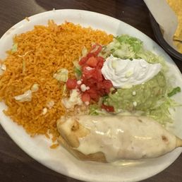 Chimichanga lunch with double rice Chimichanga lunch with double rice