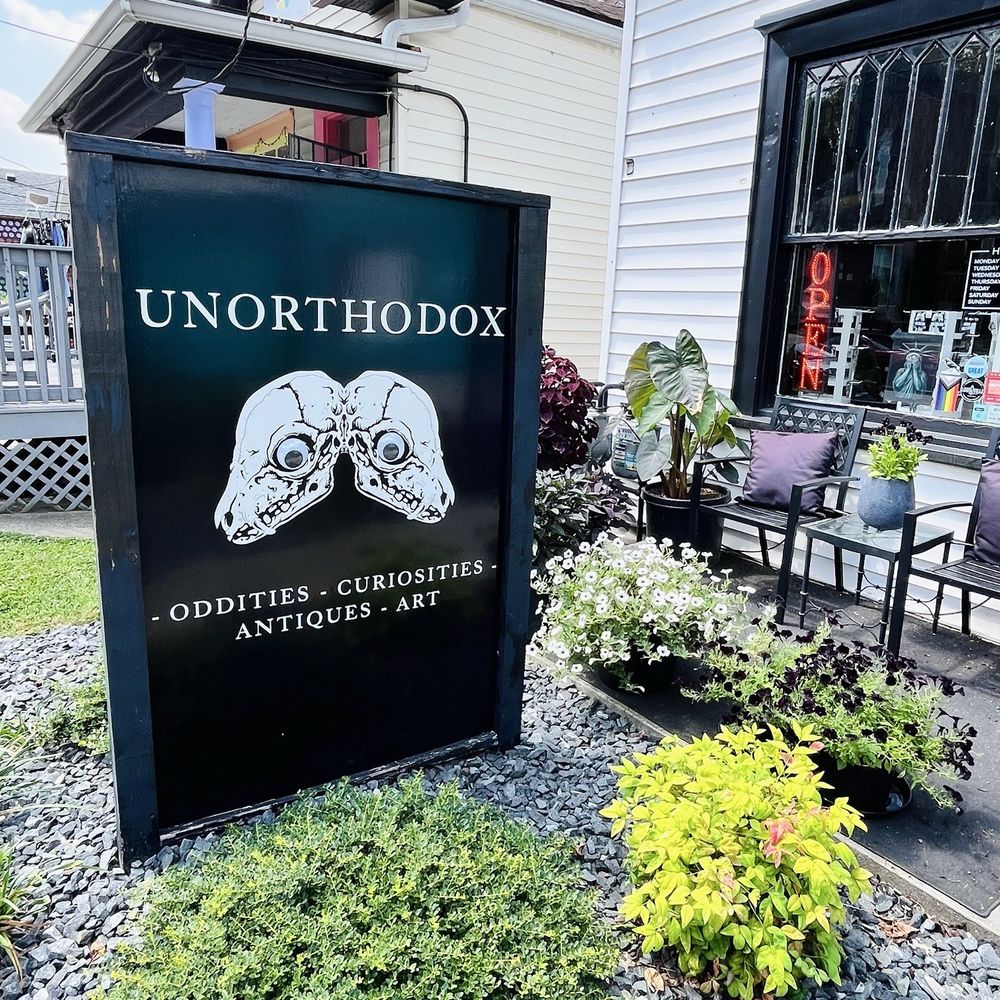 Unorthodox - Front sign - Antiques Near Me - Louisville, Kentucky Unorthodox - Front sign - Antiques Near Me - Louisville, Kentucky