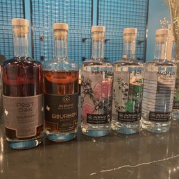 Liquors produced at the distillery.