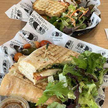 Lilit Bakery - My grilled chicken panini with my son's grilled chicken sandwich in the back - Desserts Near Me - North Hollywood, California Lilit Bakery - My grilled chicken panini with my son's grilled chicken sandwich in the back - Desserts Near Me - North Hollywood, California