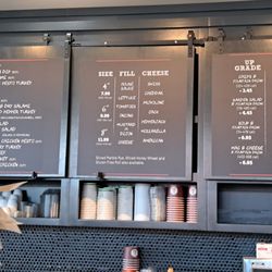Sandwich, toppings, and combos menu