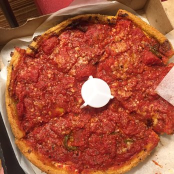 Blue Line Pizza - Personal Deep dish topped with pepperoni and jalapeño - Pizza Near Me - Mountain View, California