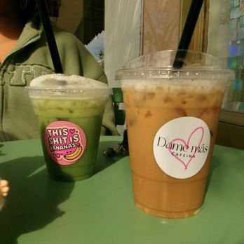 Dame Más Cafeína - Banana Latte and Banana Matcha - Coffee & Tea Near Me - Chula Vista, California