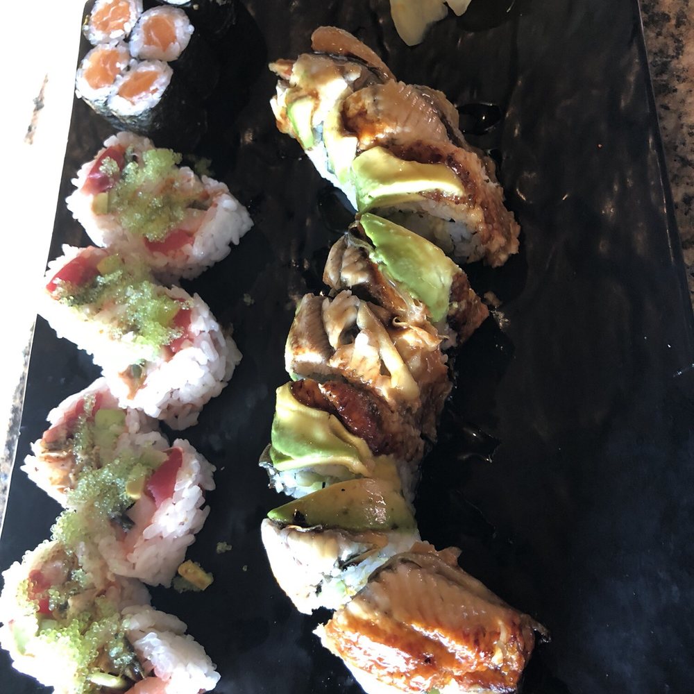Toro Sushi - Geisha roll salmon thin roll and dragon roll - Japanese Near Me - Spokane Valley, Washington Toro Sushi - Geisha roll salmon thin roll and dragon roll - Japanese Near Me - Spokane Valley, Washington