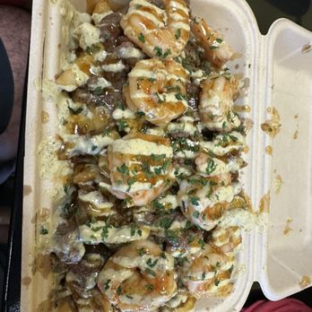 Mr Fries Man - Peoria - Carne asada and shrimp with jalapeño and honey garlic souce. - Chicken Wings Near Me - Peoria, Arizona Mr Fries Man - Peoria - Carne asada and shrimp with jalapeño and honey garlic souce. - Chicken Wings Near Me - Peoria, Arizona