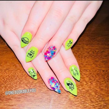 One Adorable You - Alien Nails #gelnails #nailart #aliennails #stilettonails #renonails #sparksnails #775nails - Nail Technicians Near Me - Reno, Nevada One Adorable You - Alien Nails #gelnails #nailart #aliennails #stilettonails #renonails #sparksnails #775nails - Nail Technicians Near Me - Reno, Nevada