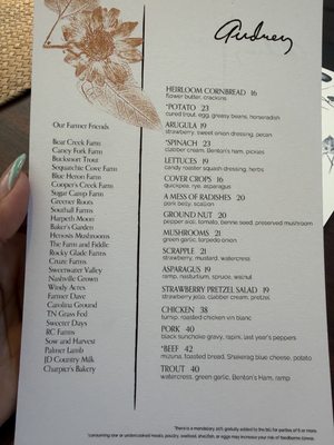 Menu photo 1 Audrey Nashville, TN
