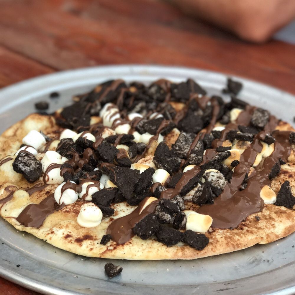 Paddle Hard Brewing - S'mores pizza - such an amazing end to a spectacular dinner! - Breweries Near Me - Grayling, Michigan Paddle Hard Brewing - S'mores pizza - such an amazing end to a spectacular dinner! - Breweries Near Me - Grayling, Michigan