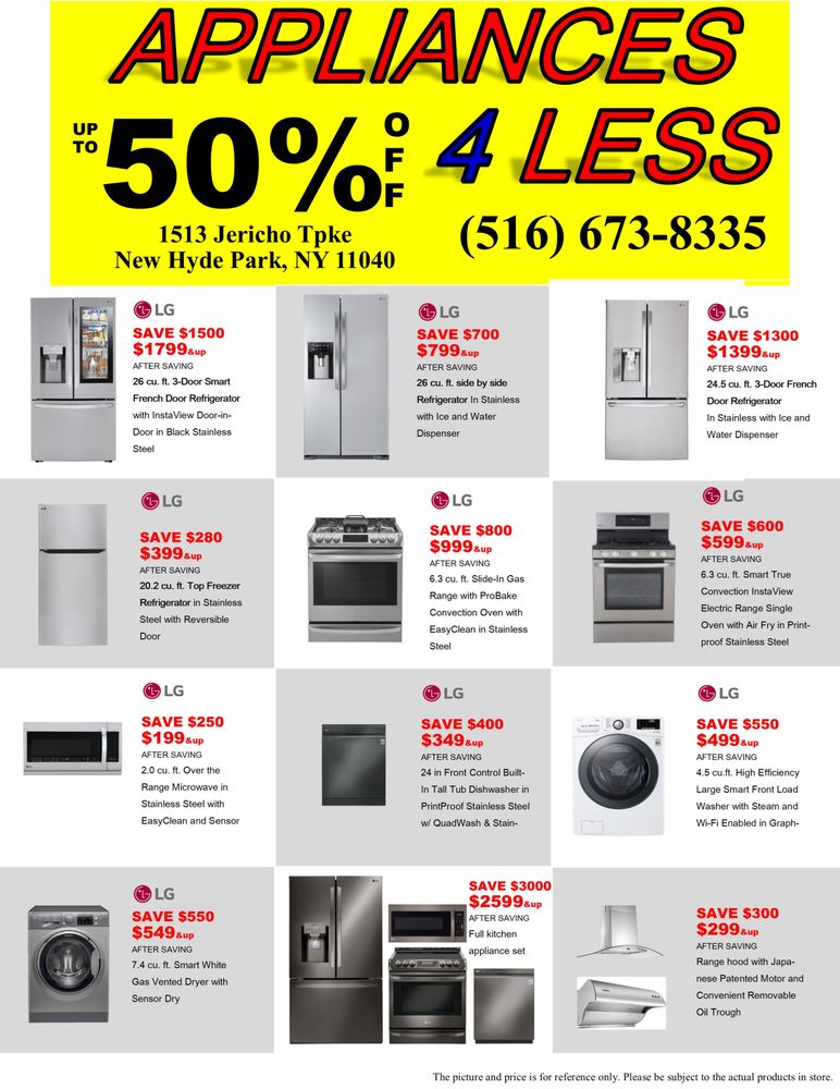 APPLIANCES 4 LESS Updated August 2024 1513 Jericho Tpke, New Hyde