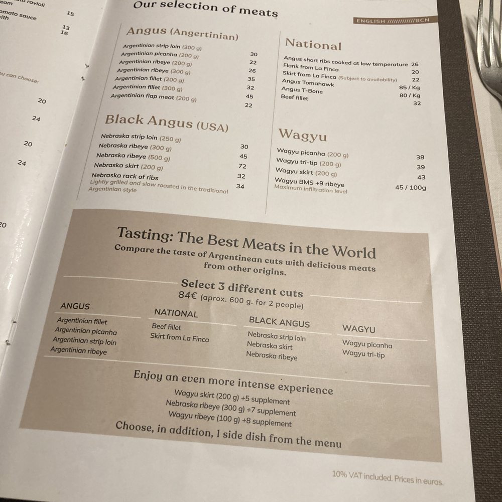 9 Reinas - Menu - Argentine Near Me - Barcelona, B 9 Reinas - Menu - Argentine Near Me - Barcelona, B