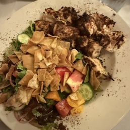 Grilled chicken over Fattoush Grilled chicken over Fattoush