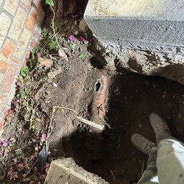 The original pipe with holes.