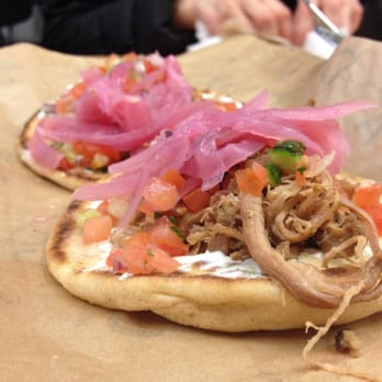 CAVA - Mini Pitas with Braised Lamb, Tzatziki, Pickled Onions, Cucumber + Tomato Salad - Mediterranean Near Me - Los Angeles, California CAVA - Mini Pitas with Braised Lamb, Tzatziki, Pickled Onions, Cucumber + Tomato Salad - Mediterranean Near Me - Los Angeles, California