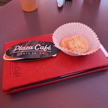 Plaza Cafe Downtown - Stickers and cookies with bill - American Near Me - Santa Fe, New Mexico
