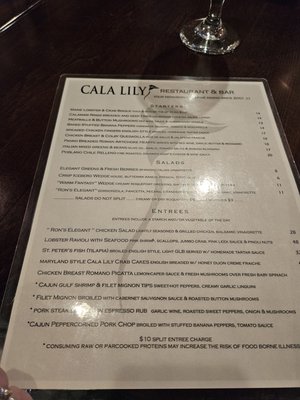 Menu photo 1 Cala Lily Restaurant And Bar Gibsonia, PA Menu photo 1 Cala Lily Restaurant And Bar Gibsonia, PA
