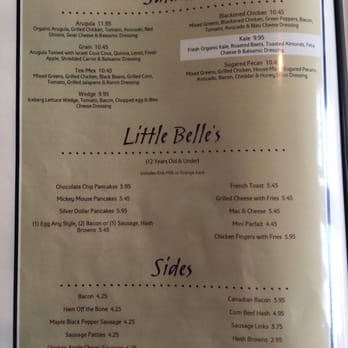 Southern Belle's - Menu as of 5/27/16 - Breakfast & Brunch Near Me - Barrington, Illinois