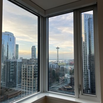 The Ivey on Boren - view from the primary bedroom - Apartments Near Me - Seattle, Washington The Ivey on Boren - view from the primary bedroom - Apartments Near Me - Seattle, Washington
