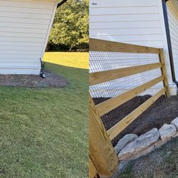 The Red Clay Landscaping - Hardscape Installation- Fieldstone border for garden beds.
