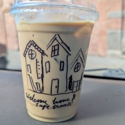Incidental - Iced latte with a special message