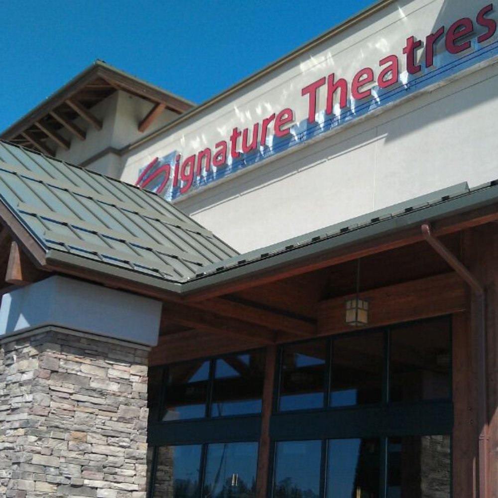 Signature Theatres - front of building - Cinema Near Me - Kalispell, Montana
