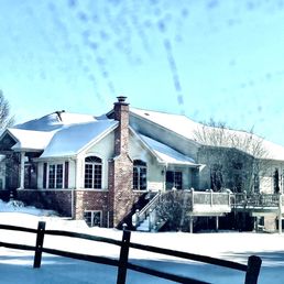 a house in the snow
