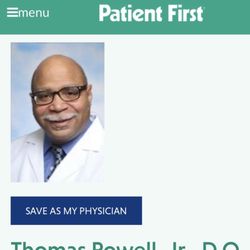 Patient First Primary & Urgent Care - Collegeville - Dr. Thomas Powell, Jr. DO.