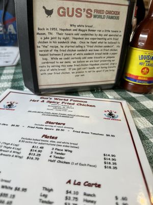 Menu photo 6 Gus's World Famous Fried Chicken Birmingham, AL