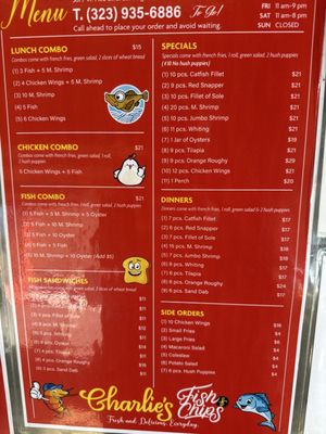 Menu photo 3 Charlie's Fish & Chips Los Angeles, CA