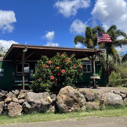Exterior outside entrance of Tsue's Farm - Haleiwa, Hawaii Exterior outside entrance of Tsue's Farm - Haleiwa, Hawaii