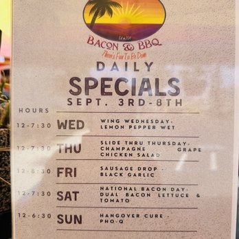 Thumbs Up! Bacon and BBQ - Specials for the week - Caterers Near Me Thumbs Up! Bacon and BBQ - Specials for the week - Caterers Near Me
