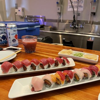 Ahi Sushi Bar - Red Carpet Roll Rainbow Roll - Sushi Bars Near Me - Miami, Florida Ahi Sushi Bar - Red Carpet Roll Rainbow Roll - Sushi Bars Near Me - Miami, Florida