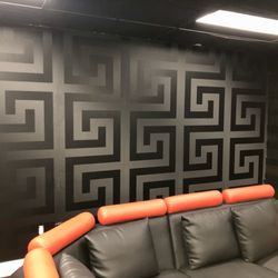 Wallpapering By Sheree - Theater room drama