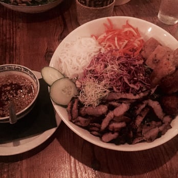 Bida Manda - Herb Salad with grilled pork neck-$19.90 (huge portion!) - Laotian Near Me - Raleigh, North Carolina