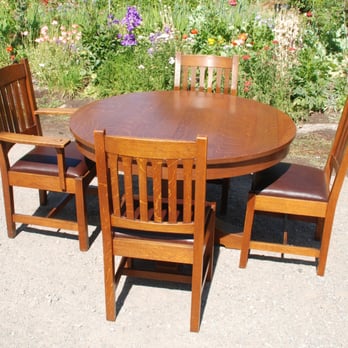 Voorhees Craftsman - Original L.& J.G. Stickley dining table & chairs, circa 1912. - Antiques Near Me - Pasadena, California Voorhees Craftsman - Original L.& J.G. Stickley dining table & chairs, circa 1912. - Antiques Near Me - Pasadena, California