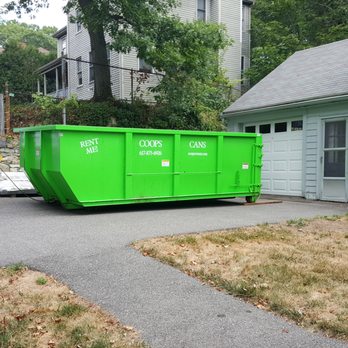 Cooper Property & Waste Solutions - 20 yard can at customer home in Milton, MA - Demolition Services Near Me - Braintree, Massachusetts