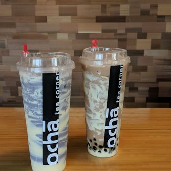 OCha Tea Corner - Taro milk tea with cream puff and milk tea with cream puff. - Bubble Tea Near Me - Portland, Oregon OCha Tea Corner - Taro milk tea with cream puff and milk tea with cream puff. - Bubble Tea Near Me - Portland, Oregon