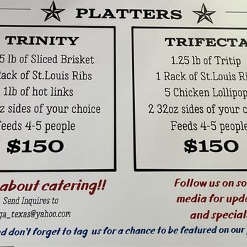 MEGA Texas Barbeque - Big platter menu - Caterers Near Me - Fresno, California