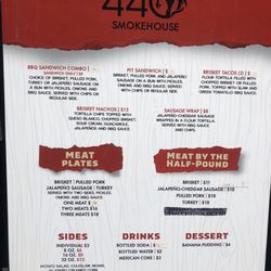 440 Smokehouse - Menu