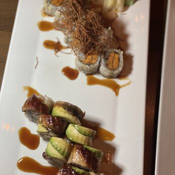 Akasaka Sushi - Sweet Potato Roll and dancing eel roll - Korean Near Me - Orlando, Florida Akasaka Sushi - Sweet Potato Roll and dancing eel roll - Korean Near Me - Orlando, Florida