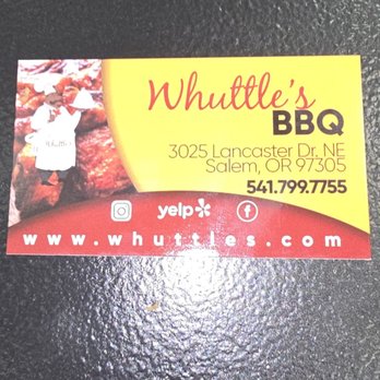 Whuttle's - Salem - Their card. - Barbeque Near Me - Salem, Oregon Whuttle's - Salem - Their card. - Barbeque Near Me - Salem, Oregon